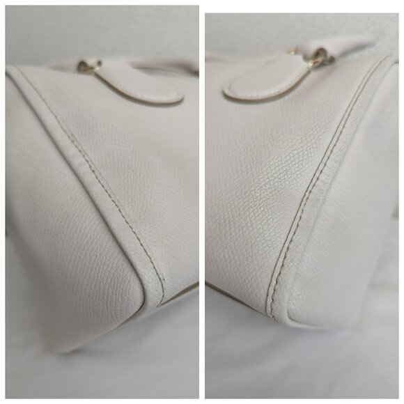 Coach Mini Bennett Satchel In Crossgrain Leather Cream/Chalk Gold K1457-F33329 - Picture 7 of 12